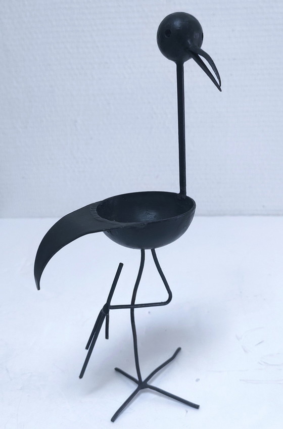 Image 1 of Baguier Oiseau Métal Années 60