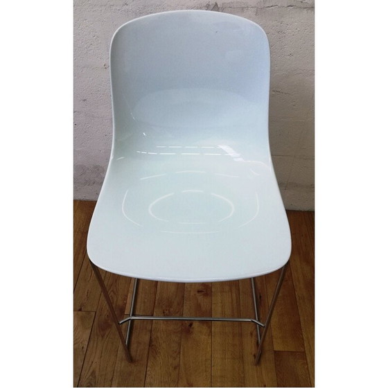 Image 1 of Pure Loop Infiniti vintage bar stool in white plastic