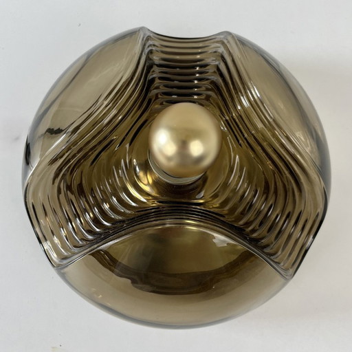 Peill & Putzler Wall Ceiling Lamp Futura 32Cm Ø - Space Age, Smoked Glass