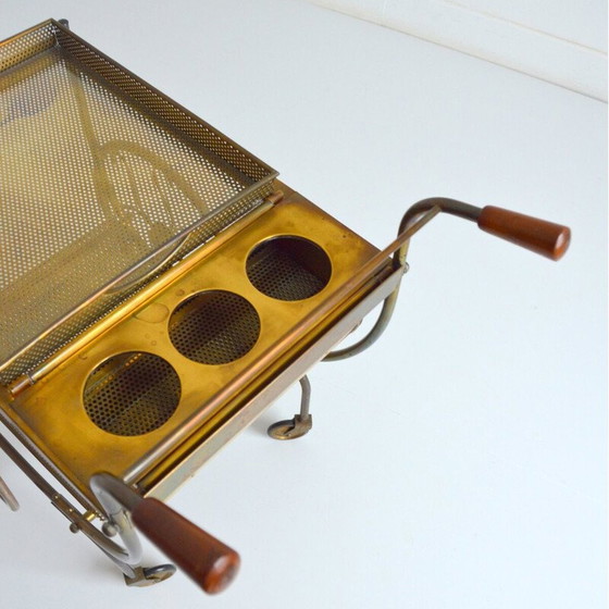 Image 1 of Vintage brass and glass serving cart by Josef Frank for Svenskt Tenn, Sweden