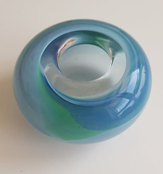 Image 1 of Turquoise Blue Paperweight By Edelmann