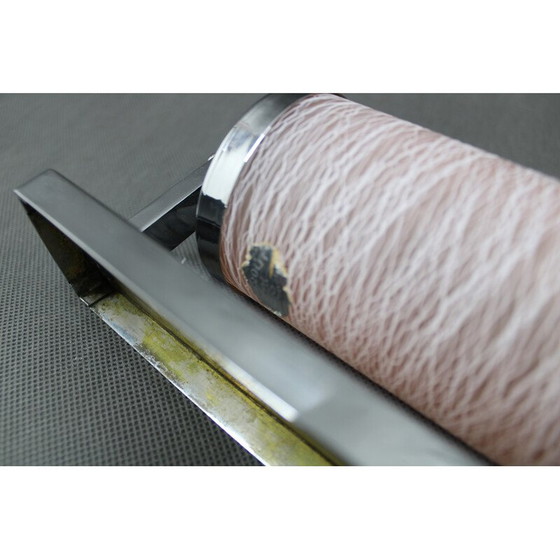 Image 1 of Lampada da parete vintage Bauhaus in vetro rosa, Cecoslovacchia 1930