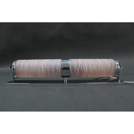 Image 1 of Lampada da parete vintage Bauhaus in vetro rosa, Cecoslovacchia 1930