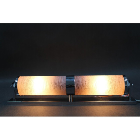 Image 1 of Lampada da parete vintage Bauhaus in vetro rosa, Cecoslovacchia 1930
