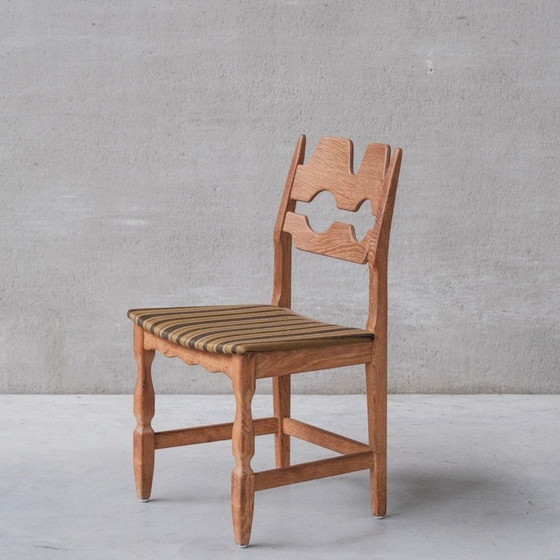 Image 1 of Set of 6 vintage Danish oakwood Razor dining chairs, 1960s
