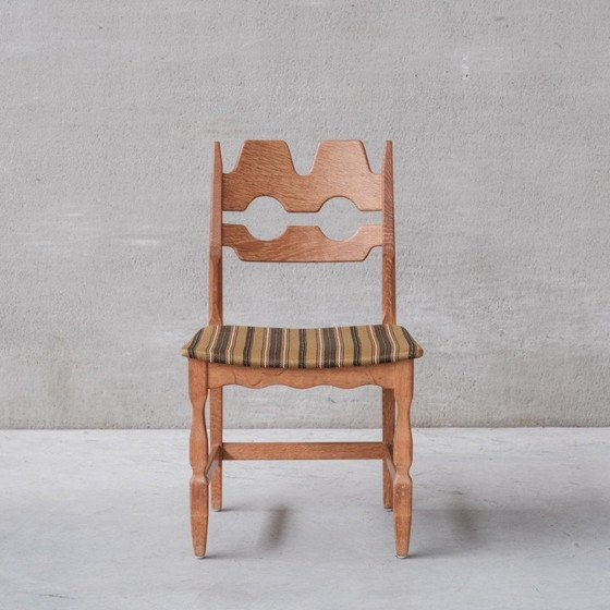 Image 1 of Set of 6 vintage Danish oakwood Razor dining chairs, 1960s