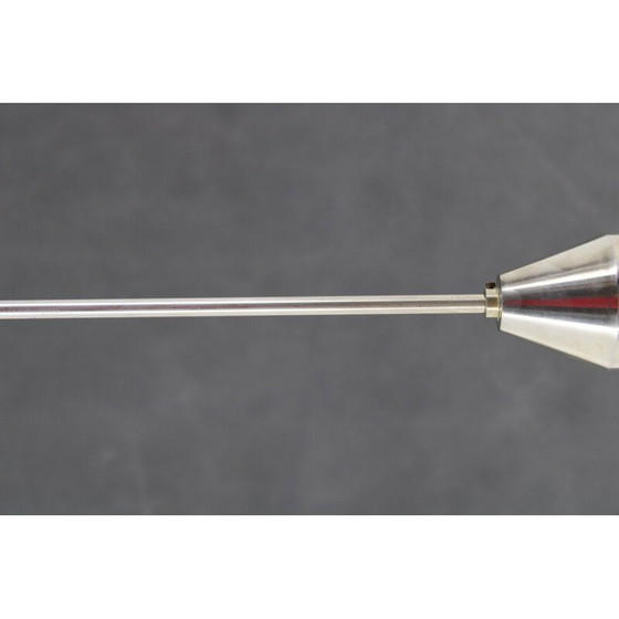 Image 1 of Vintage chrome plated  12-Flamming chandelier by Sputnik, Czechoslovakia 1970s