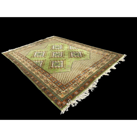 Image 1 of Vintage green Berber wool rug, Tunisia 1970