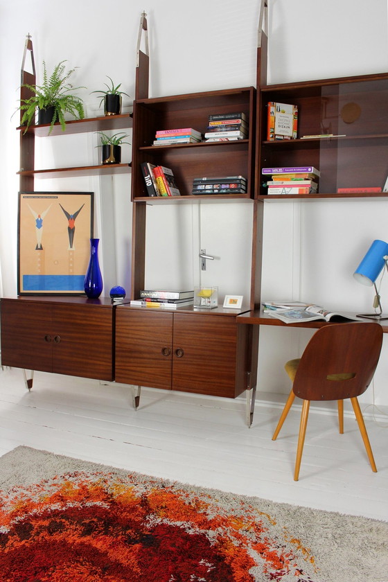 Image 1 of Restored Mid-Century Modular Wall Unit From Jitona, 1973