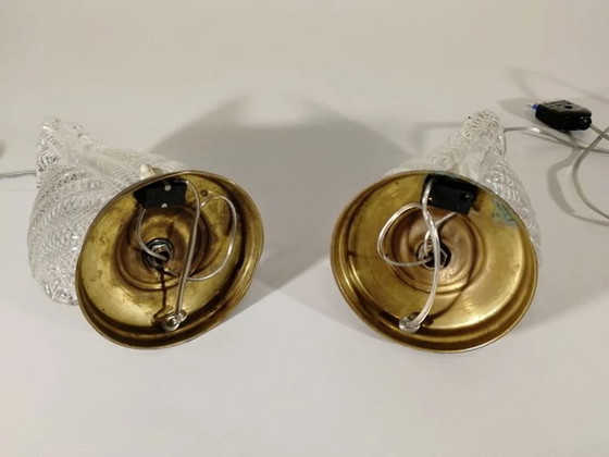 Image 1 of Moderno di metà secolo, Art Déco, Art Nouveau, Lampade da camera da letto, Vetro di Murano, Seguso, Ottone, Vintage di lusso, Mo