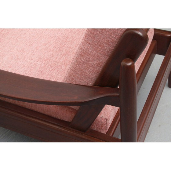 Image 1 of Poltrona vintage rosa pallido in legno massello, 1960