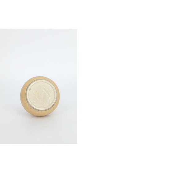 Image 1 of Vintage sand brown stoneware collectible vase by Gunnar Borg for Höganäs Ceramics, Sweden 1960