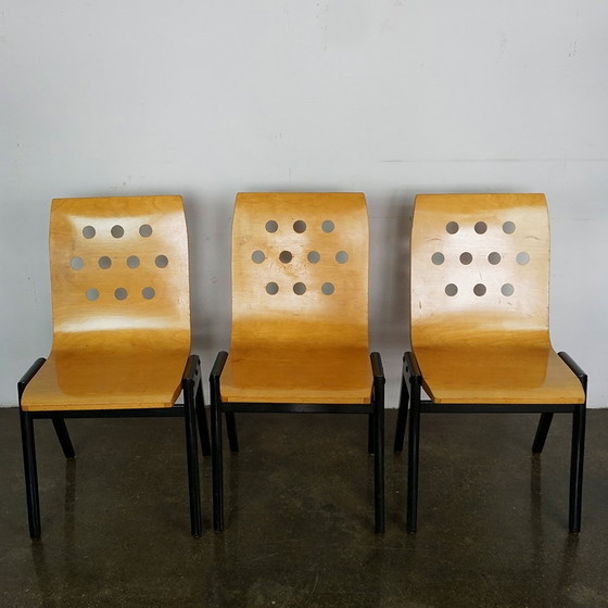 Image 1 of Roland Rainer Stackingchairs, Set Of 5