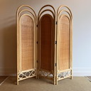 Paravent vintage Bamvoe en rotin