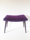 ottoman vintage des années 50 nouveau ottoman rembourré violet