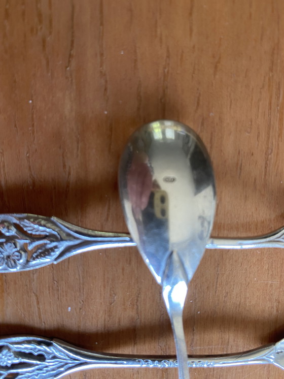 Image 1 of Silver Art Deco coffee spoons