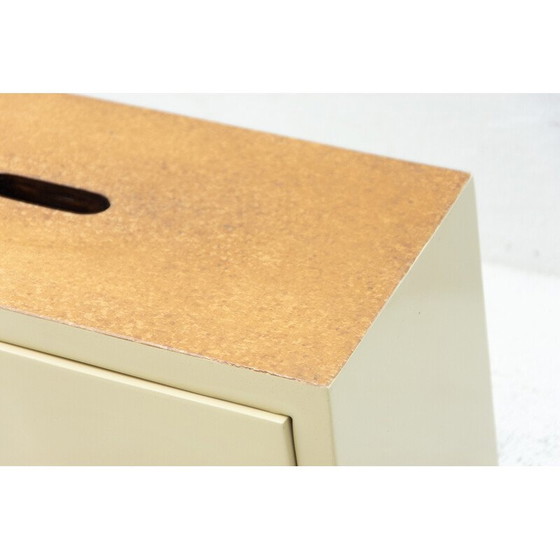 Image 1 of Vintage shoe cabinet in varnished spruce wood and chrome, Czechoslovakia 1960s