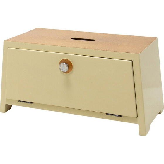 Image 1 of Vintage shoe cabinet in varnished spruce wood and chrome, Czechoslovakia 1960s