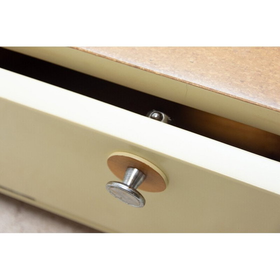 Image 1 of Vintage shoe cabinet in varnished spruce wood and chrome, Czechoslovakia 1960s