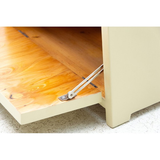 Image 1 of Vintage shoe cabinet in varnished spruce wood and chrome, Czechoslovakia 1960s