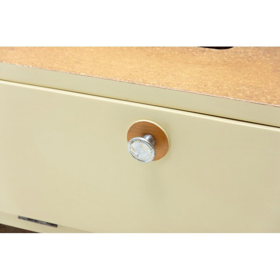 Image 1 of Vintage shoe cabinet in varnished spruce wood and chrome, Czechoslovakia 1960s