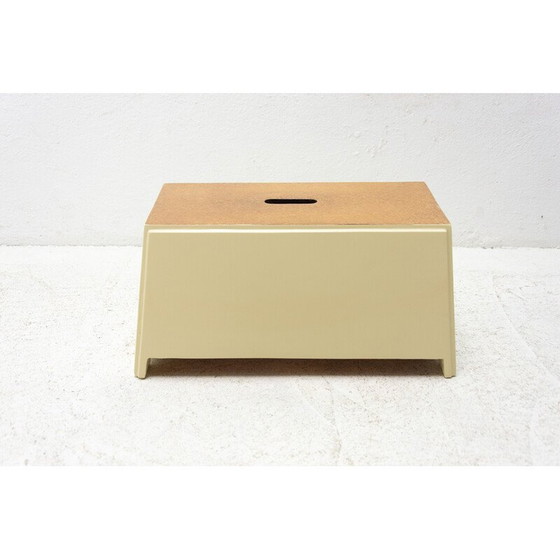 Image 1 of Vintage shoe cabinet in varnished spruce wood and chrome, Czechoslovakia 1960s