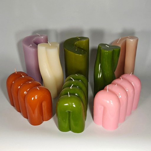 Set Of 8 Pop Designer Candles - Fést Amsterdam