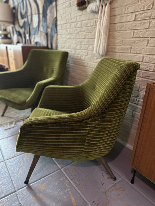 2x Vintage bucket armchair