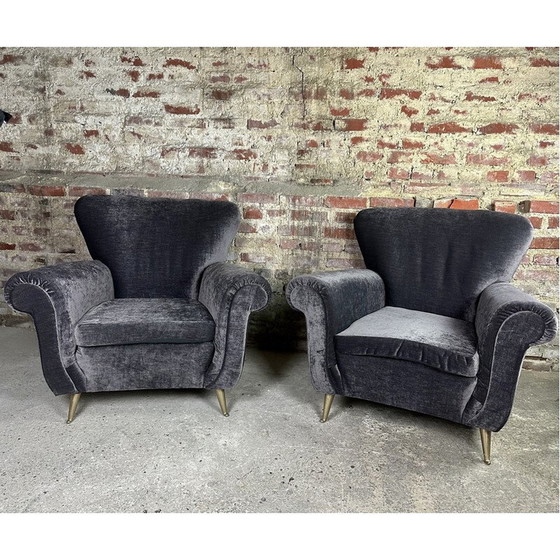Image 1 of Pair of vintage Italian armchairs by Isa Bergamo, 1950