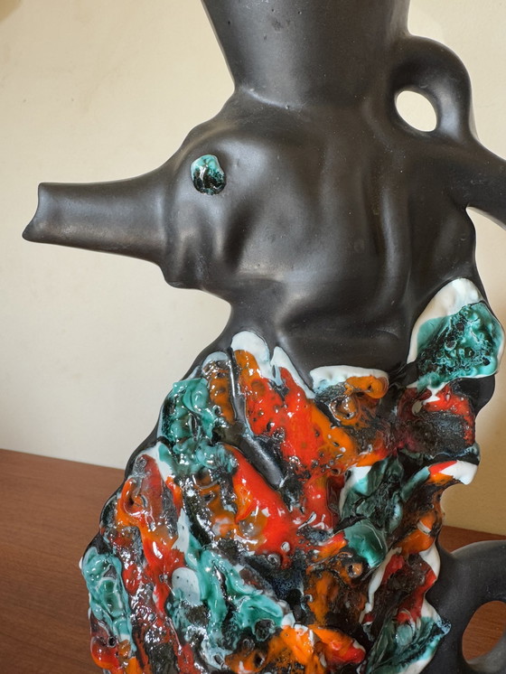 Image 1 of Jarra de cerámica con forma de caballito de mar de la década de 1960