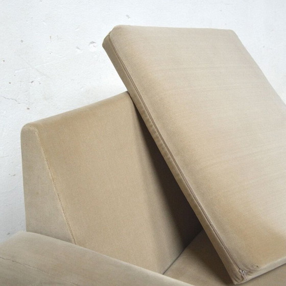 Image 1 of Vintage living room velvet fabric in beige colors by Friedrich Wilhelm Möller for Kor, Germany 1960