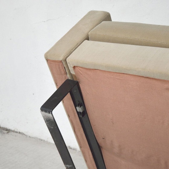 Image 1 of Vintage living room velvet fabric in beige colors by Friedrich Wilhelm Möller for Kor, Germany 1960
