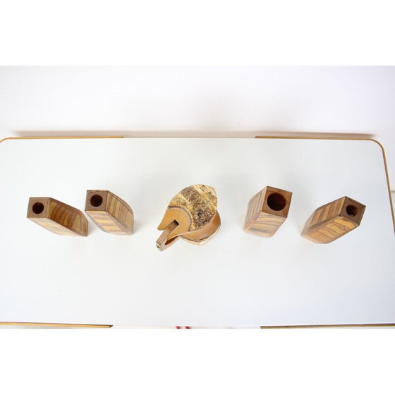 Image 1 of Vintage handmade wooden objects, Czechoslovakia 1950