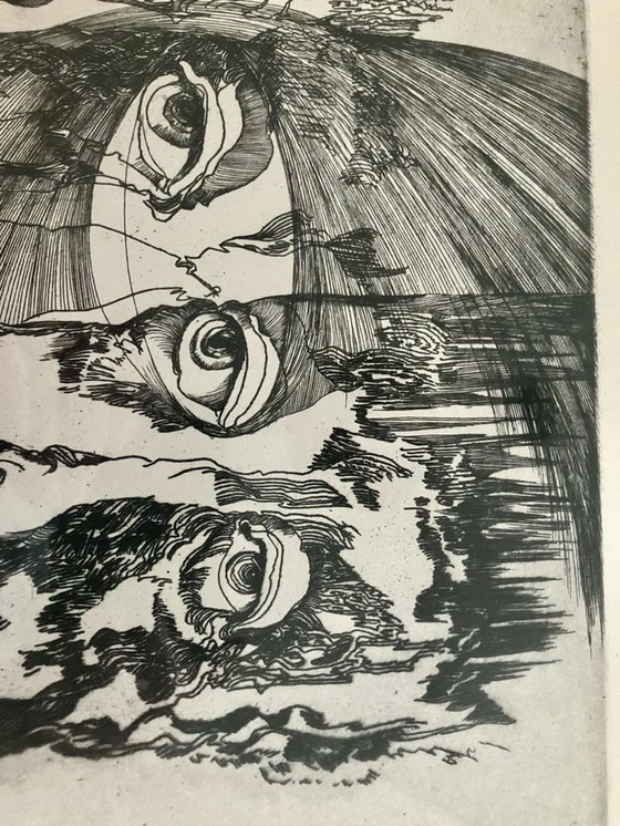 Image 1 of Grabado “Escucha, ve y calla”