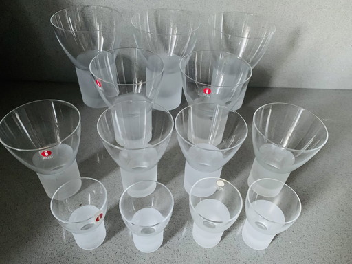 13x Iittala Marrku Salo glasses