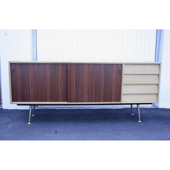 Image 1 of Sideboard with vintage rosewood doors and brass legs, 1950