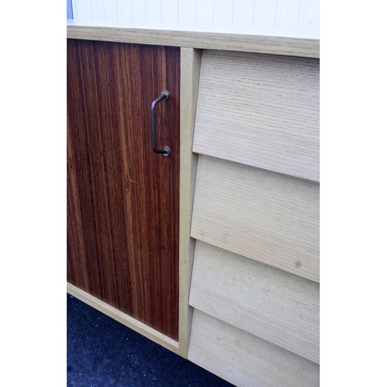 Image 1 of Sideboard with vintage rosewood doors and brass legs, 1950