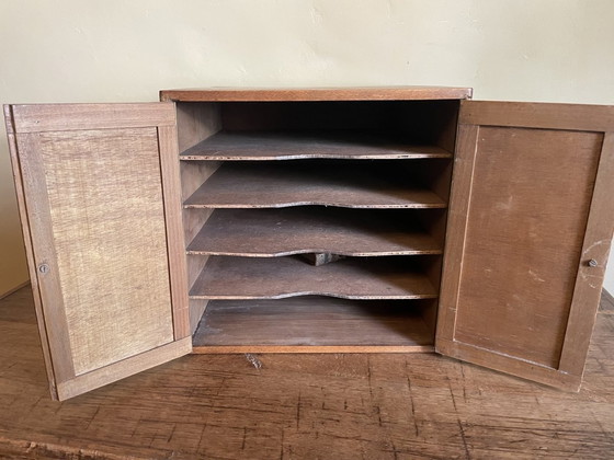 Image 1 of Desk Mailbox Letters Archive Cabinet Vintage French