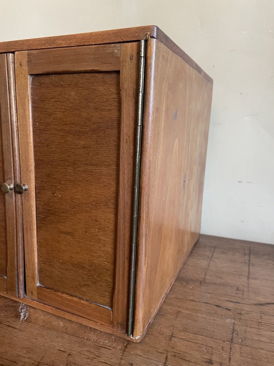 Image 1 of Desk Mailbox Letters Archive Cabinet Vintage French