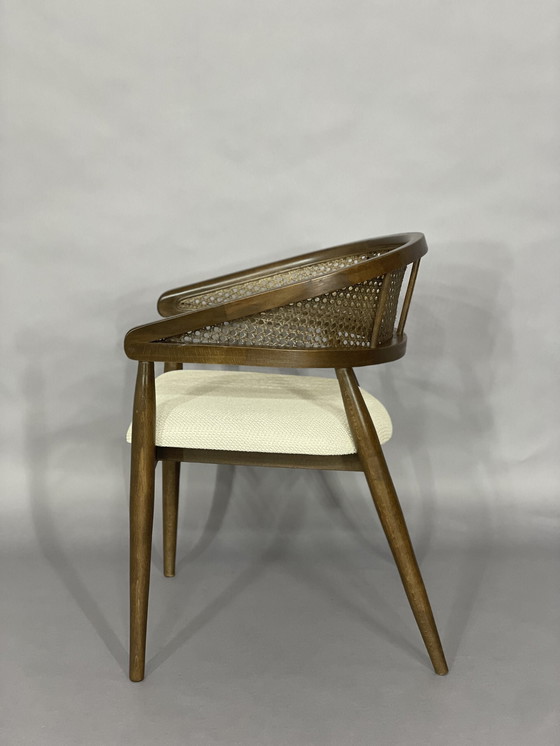 Image 1 of High quality wicker dining chair walnut