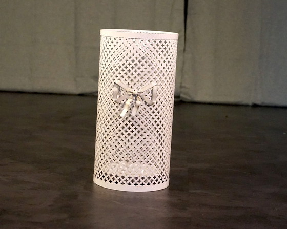 Image 1 of White German vintage Regency umbrella stand by Vereinigte Werkstätten, Munich, 1950s