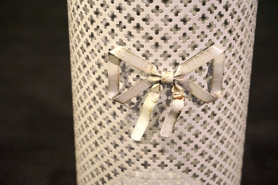 Image 1 of Porte-parapluies vintage allemand blanc Regency de Vereinigte Werkstätten, Munich, années 1950