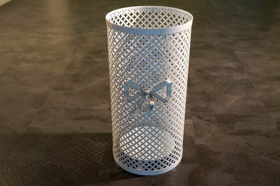 Image 1 of Porte-parapluies vintage allemand blanc Regency de Vereinigte Werkstätten, Munich, années 1950