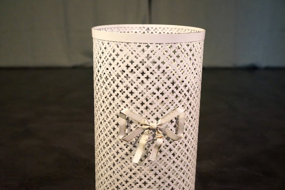 Image 1 of Porte-parapluies vintage allemand blanc Regency de Vereinigte Werkstätten, Munich, années 1950