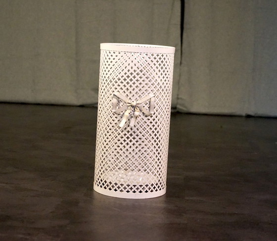Image 1 of White German vintage Regency umbrella stand by Vereinigte Werkstätten, Munich, 1950s