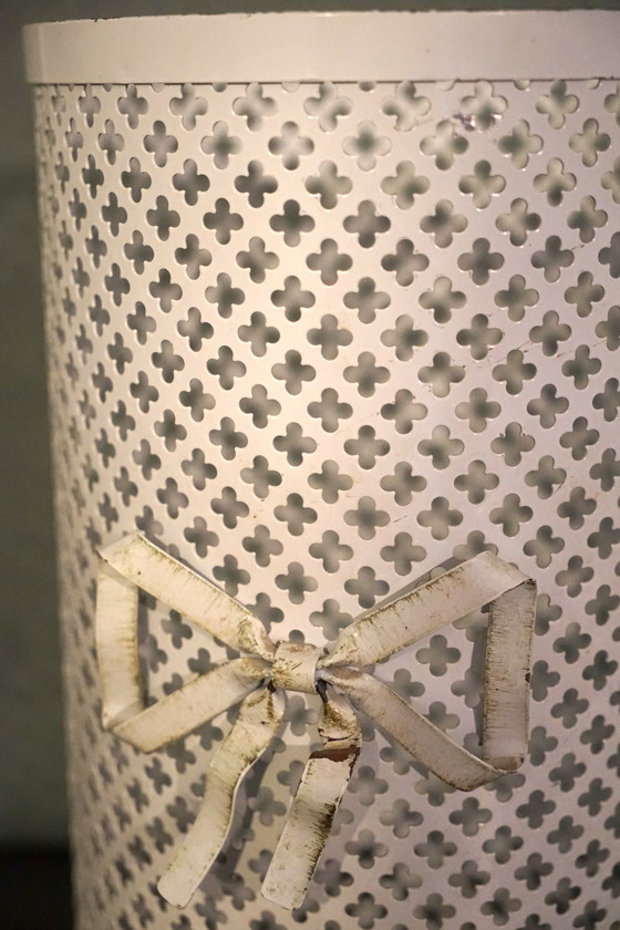 Image 1 of Porte-parapluies vintage allemand blanc Regency de Vereinigte Werkstätten, Munich, années 1950