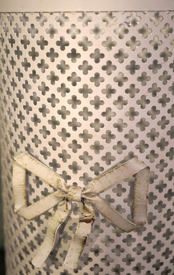 Image 1 of Porte-parapluies vintage allemand blanc Regency de Vereinigte Werkstätten, Munich, années 1950