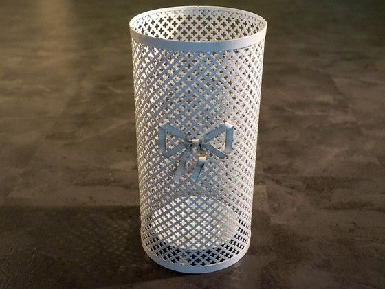 Image 1 of Porte-parapluies vintage allemand blanc Regency de Vereinigte Werkstätten, Munich, années 1950