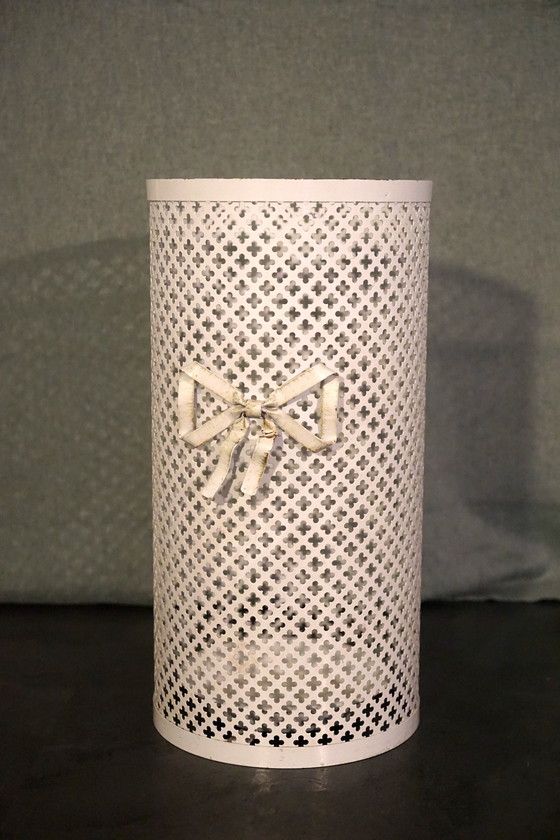 Image 1 of Porte-parapluies vintage allemand blanc Regency de Vereinigte Werkstätten, Munich, années 1950