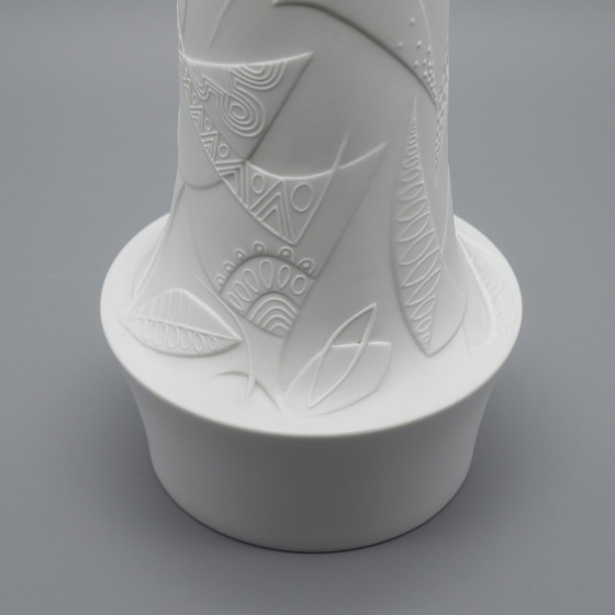 Image 1 of Hutschenreuther by Cuno Fischer Bisque Porcelain Vase DUO